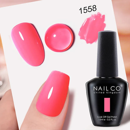 Verniz Gel NAILCO 15ml UV/LED Sem Hema/TPO – Base e Top Coat Profissional Semi-Permanente