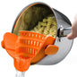 Coador Ajustável Clip-On em Aço Inox | Escorredor Universal para Panelas e Tigelas