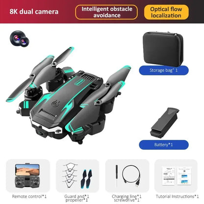 Drone Outdoor G6 5G Profissional 8K – Fotografia Aérea HD, Evitação de Obstáculos Omnidirecional, Quadricóptero com Alcance de 10.000 m