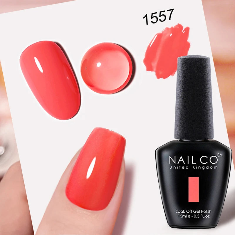 Verniz Gel NAILCO 15ml UV/LED Sem Hema/TPO – Base e Top Coat Profissional Semi-Permanente