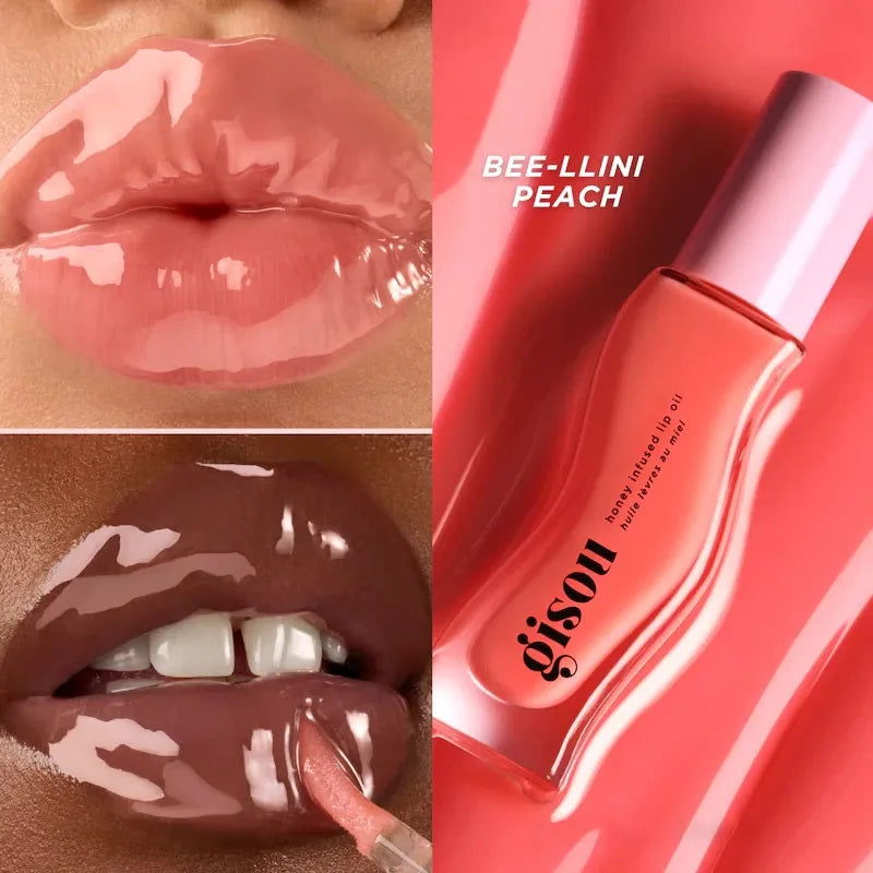 Gisou Lip Balm Óleo Labial Glazed Plum – Hidratação, Volume e Brilho para Lábios Perfeitos