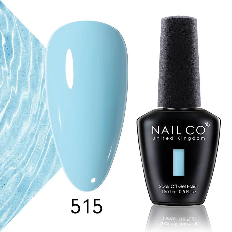 Verniz Gel NAILCO 15ml Série Vermelho Escuro – Cores Glitter UV Manicure Profissional Semi-Permanente