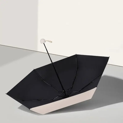 Guarda-Sol Anti-UV Dupla Função Compacto – Chapéu Chuva Proteção Solar UPF50+ Dobrável Mini Cápsula