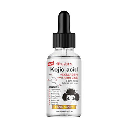 SUYARUN Sérum Facial Propolis + Vitamina E + Ácido Kójico | Iluminador, Anti-Idade e Anti-Manchas | 30ml / 60ml