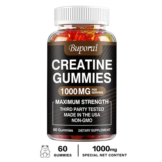 Xemenry Creatine Monohydrate Gummies | Energia, Massa Muscular e Performance | 30 / 60 / 100 Gummies