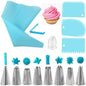 Kit Sacos de Pastelaria em Silicone – Bicos Inox Reutilizáveis para Decorar Bolos
