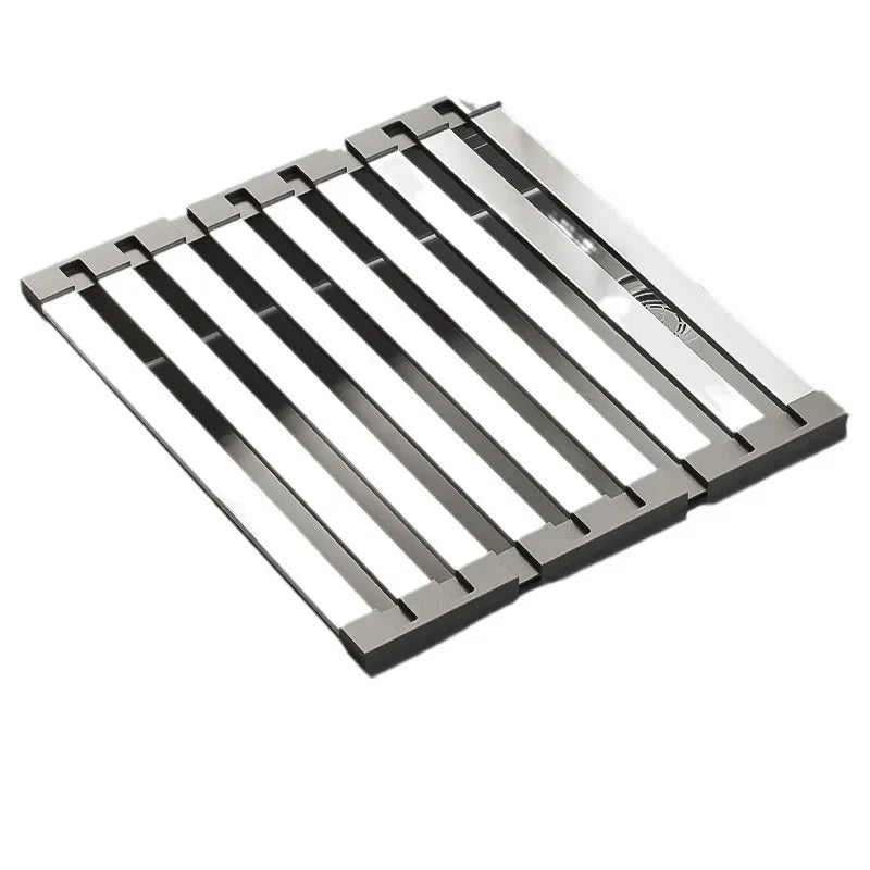 Escorredor Inox Retrátil Lava-Loiça 42x32,5cm – Cesto Organização Pratos e Pauzinhos | Inox 304
