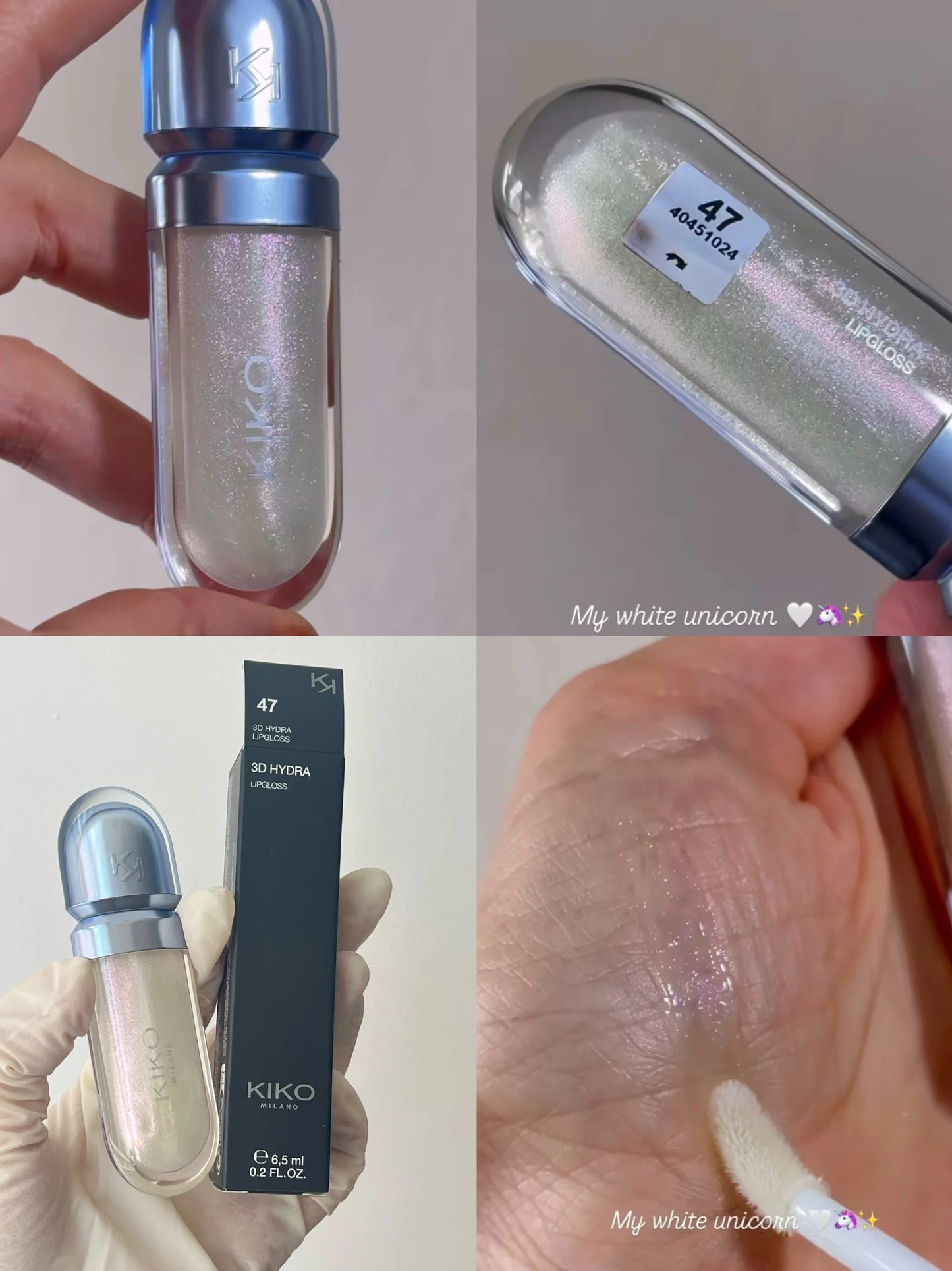 Gloss Labial KIKO 3D Hydra Espelho – Brilho Shimmer Hidratante Perolado Volumizador Não Transfere
