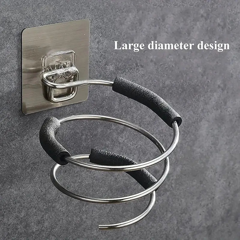 Suporte para Secador de Cabelo – Instalação Sem Furos | Suporte Adesivo de Parede para Casa de Banho | Organizador de Ferramentas de Cabelo para Casa ou Salão