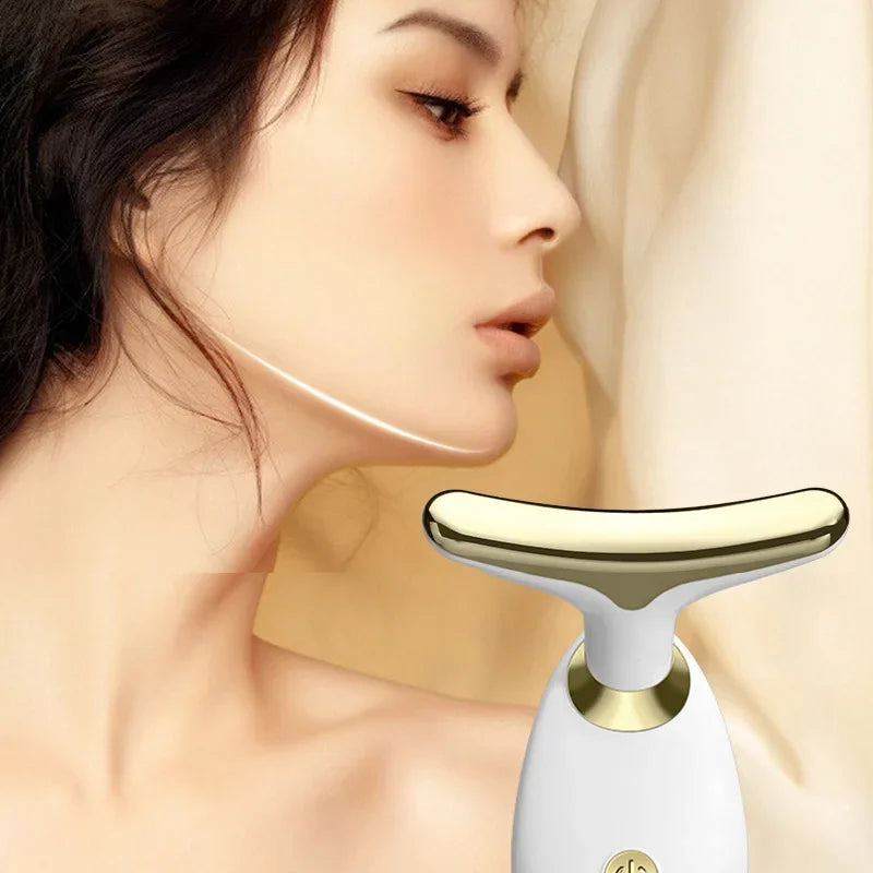 Massageador Facial EMS com LED