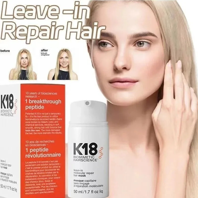 Máscara Capilar K18 Leave-In Reparação Molecular – Tratamento de Queratina para Cabelo Macio e Saudável