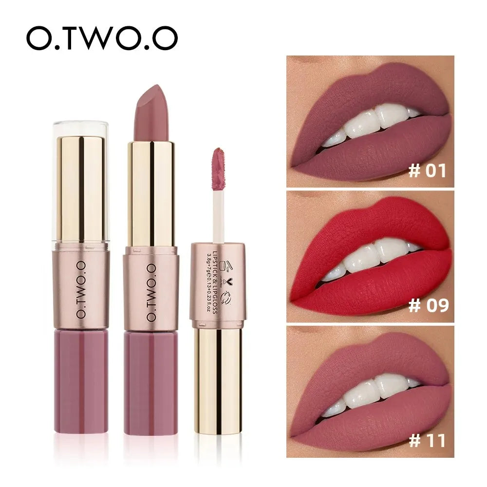 Batom 2 em 1 Matte e Gloss | 12 Cores para Todos os Looks