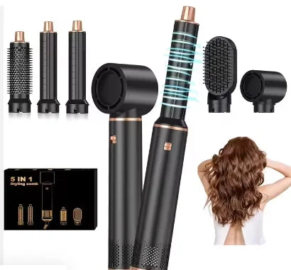 Secador de Cabelo Profissional 5 em 1 | 1000W | Escova Alisadora Térmica | Modelador e Volumizador | Styling Completo