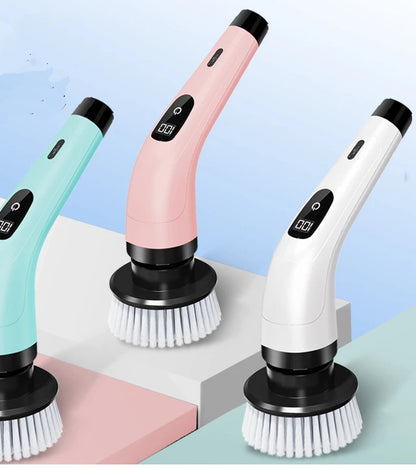Escova Elétrica Limpeza 7-em-1 Sem Fios - 5000mAh IPX6 Extensível | Casa de Banho Cozinha