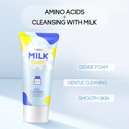 Gel Limpeza LAIKOU Leite 50g – Aminoácidos Espuma Rica Controlo Oleosidade Pele Seca Mista
