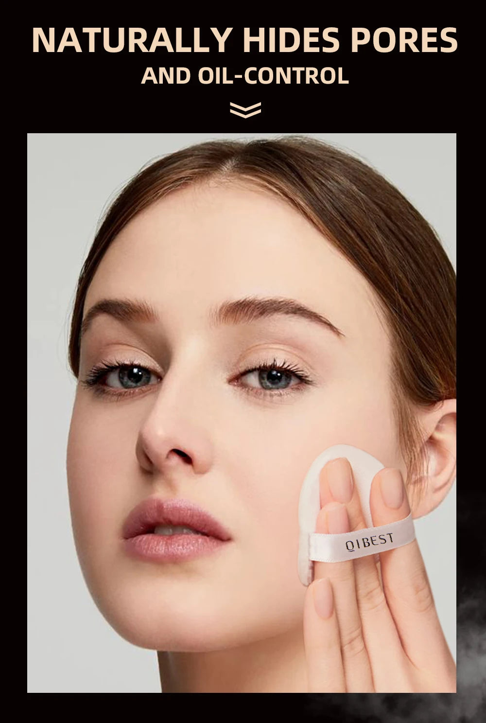Pó Solto QIBEST 4 Cores 6g - Matte Acabamento Aveludado Controlo Oleosidade Impermeável Longa Duração