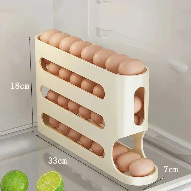 Caixa Organizadora de Ovos para Frigorífico | 2-4 Camadas com Deslize Automático
