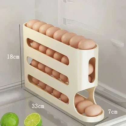 Caixa Organizadora de Ovos para Frigorífico | 2-4 Camadas com Deslize Automático