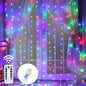 Luz de Cortina LED com Controle Remoto USB – 3m / 6m | 8 Modos de Iluminação | Decorativa para Quarto, Sala, Festas, Casamentos e Natal