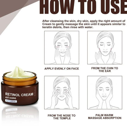 Creme Sérum Retinol 30g Facial Olhos – Firmeza Lifting Anti-Idade Reduz Rugas Linhas Finas