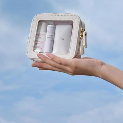 Bolsa Cosmética Mini Transparente | Necessaire de Viagem Impermeável