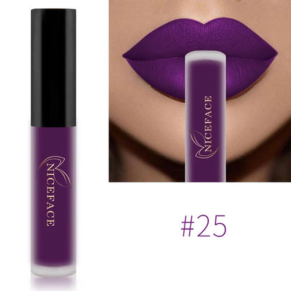 Batom Líquido Matte 34 Cores | À Prova d'Água para Lábios Perfeitos
