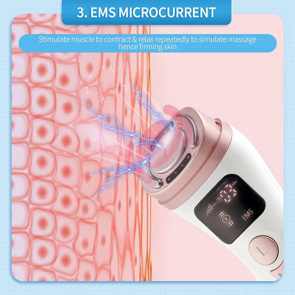 Mini Máquina HIFU Ultrassónica RF EMS | Lifting Facial, Antirrugas e Tonificação da Pele