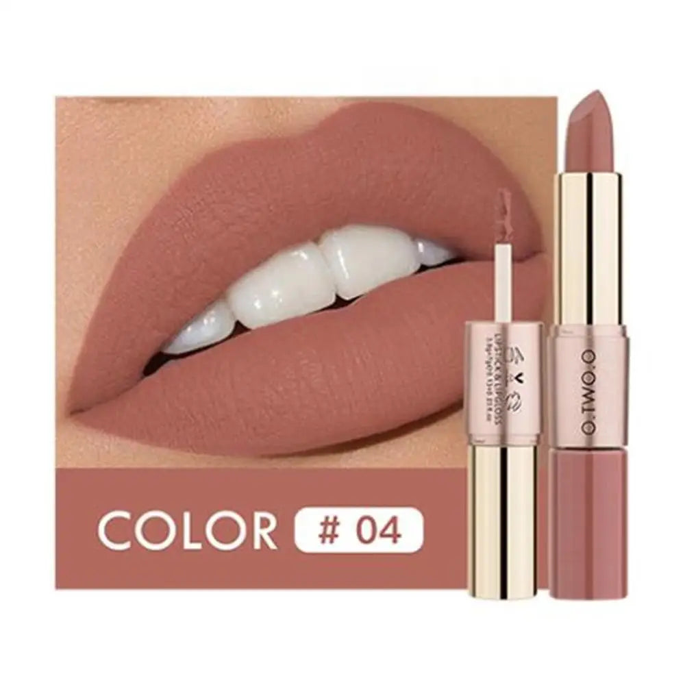 Batom 2 em 1 Matte e Gloss | 12 Cores para Todos os Looks