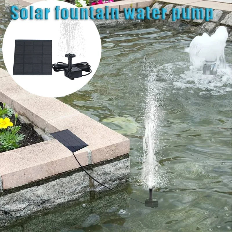 Bomba Fonte Solar 1.4W com 6 Bicos | Para Jardim, Lago e Piscina