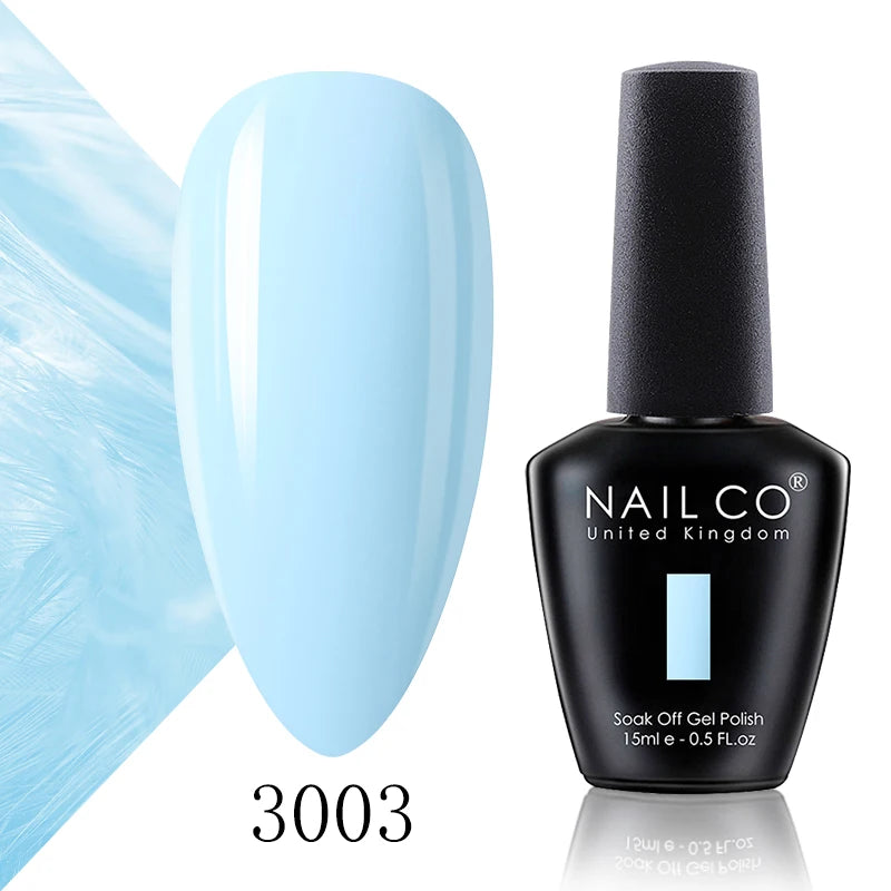 Verniz Gel NAILCO 15ml Série Vermelho Escuro – Cores Glitter UV Manicure Profissional Semi-Permanente