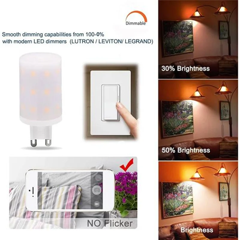 Lâmpadas LED Inteligentes Premium Tuya WiFi G9 6W Kit 2 Smart Home Regulável Controlo Voz Alexa