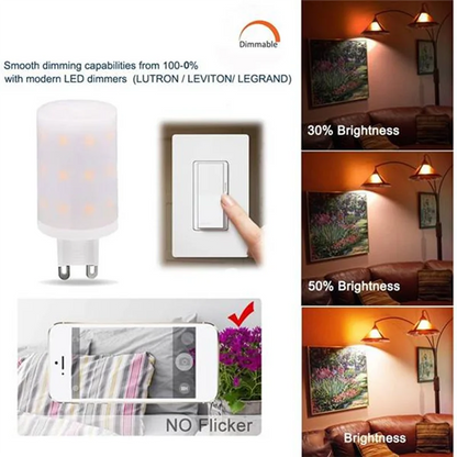 Lâmpadas LED Inteligentes Premium Tuya WiFi G9 6W Kit 2 Smart Home Regulável Controlo Voz Alexa