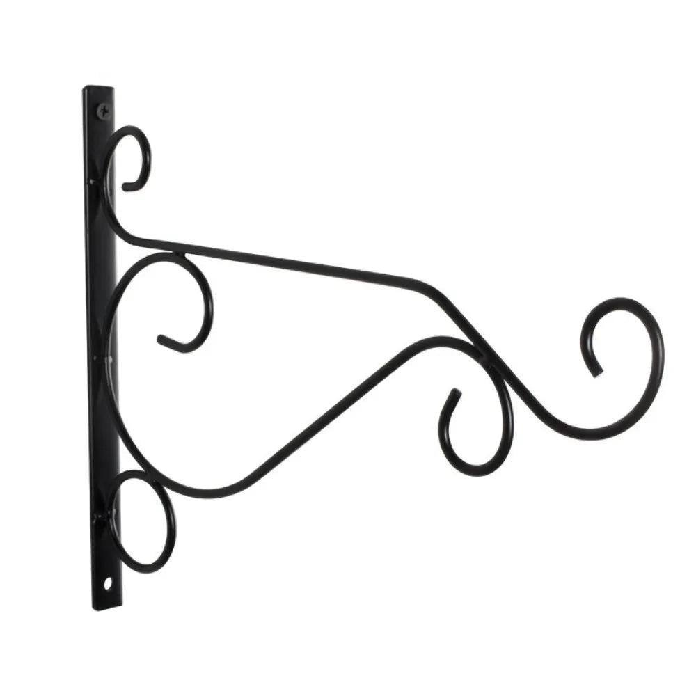 Suporte Parede Cesta Flores Gancho Preto