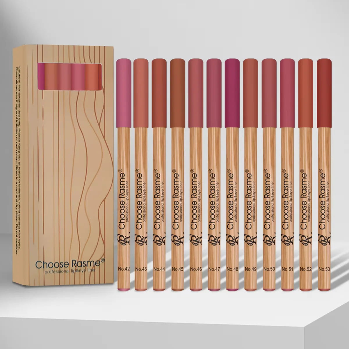 Kit com 12 Lápis de Contorno Labial Matte – Pigmentação Intensa, Fácil de Aplicar, À Prova d’Água e de Longa Duração | Maquiagem Labial Profissional
