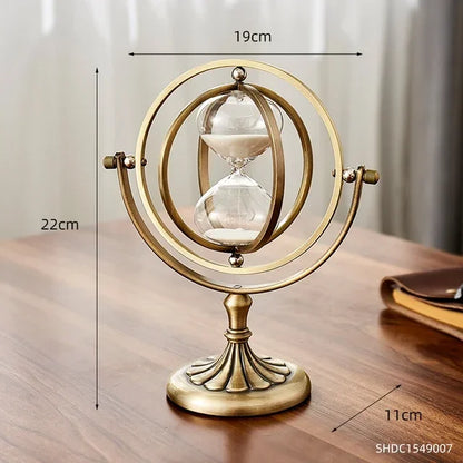 Ampulheta Decorativa Nórdica | Temporizador Retro 30/60 Min para Casa e Escritório