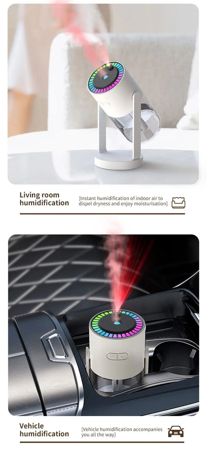Difusor Aromas 150ml Efeito Chama - Humidificador Ultrassónico Comando Distância Desligamento Automático
