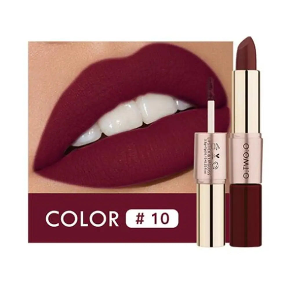 Batom 2 em 1 Matte e Gloss | 12 Cores para Todos os Looks