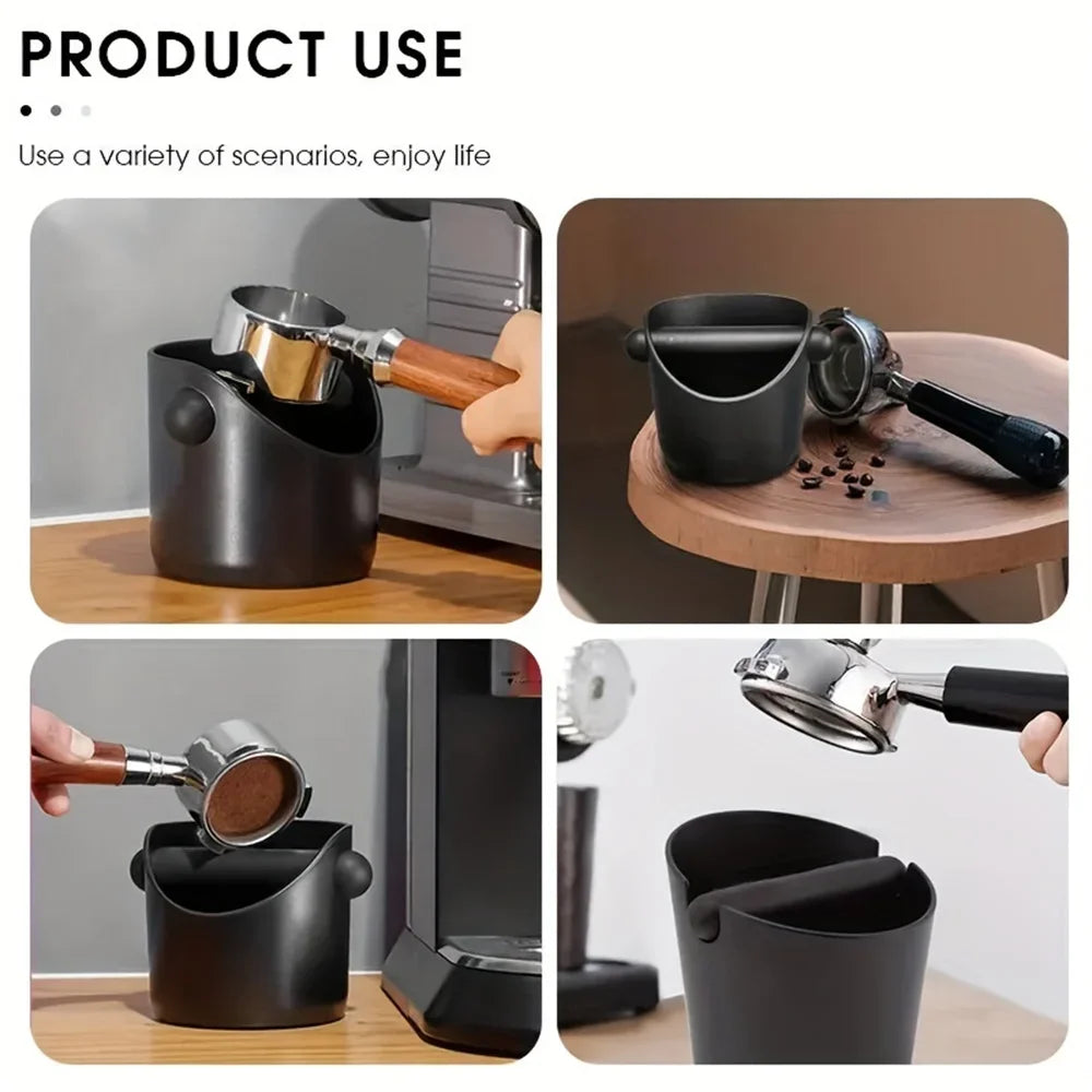 Caixa Desperdício Café Knock Box Antiaderente - Recipiente Borras Espresso Profissional