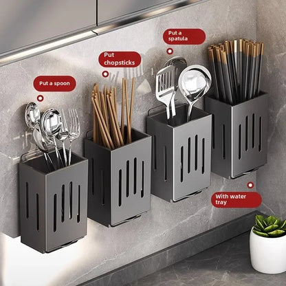 Suporte Utensílios Cozinha – Organizador Parede sem Furos para Colheres e Garfos