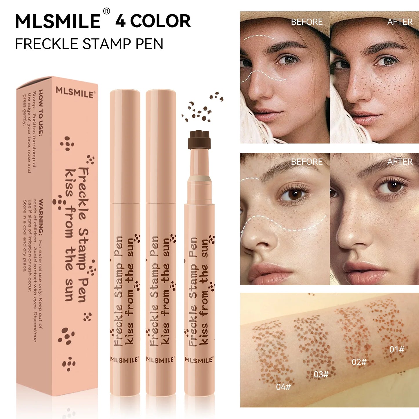 Caneta de Sardas Artificiais Waterproof | Efeito Natural e Duradouro