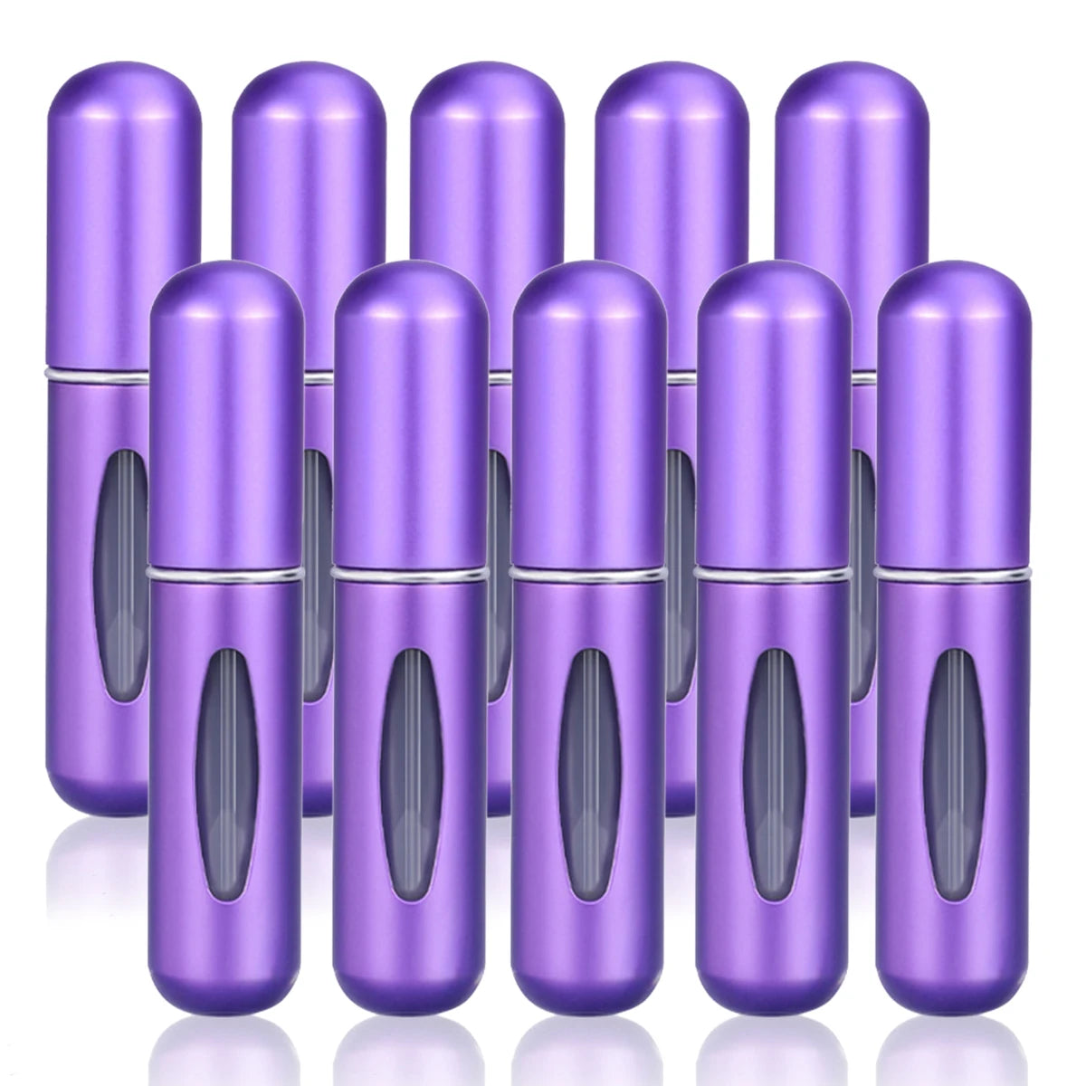 Frasco Perfume Recarga Inferior 5ml Kit 10un – Spray Recarregável Portátil Vazio Cosmético Viagem