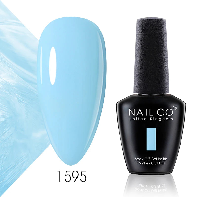 Verniz Gel NAILCO 15ml Série Vermelho Escuro – Cores Glitter UV Manicure Profissional Semi-Permanente
