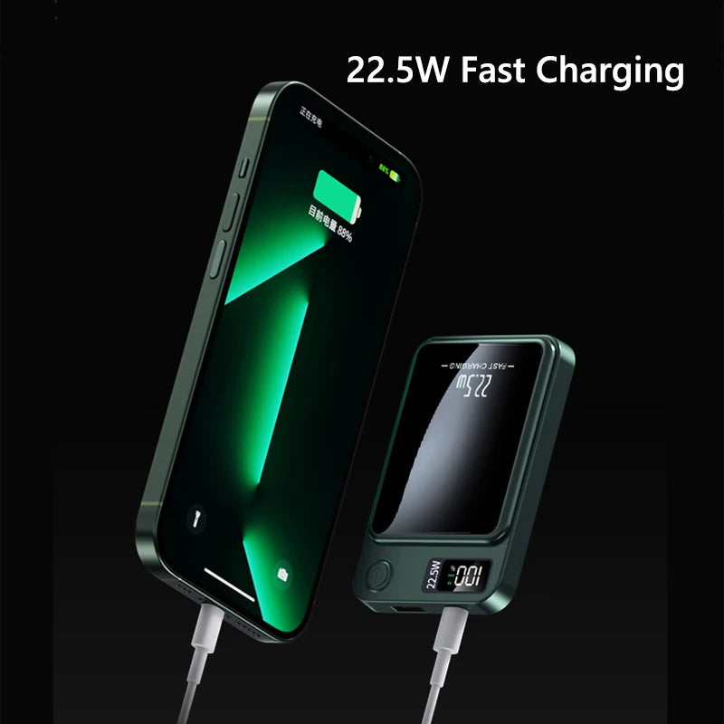 Power Bank Premium Magnético 20000mAh Wireless 15W Carregador Portátil Rápido iPhone MagSafe