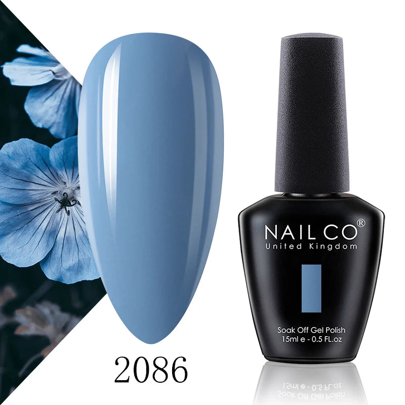 Verniz Gel NAILCO 15ml Série Vermelho Escuro – Cores Glitter UV Manicure Profissional Semi-Permanente