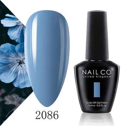 Verniz Gel NAILCO 15ml Série Vermelho Escuro – Cores Glitter UV Manicure Profissional Semi-Permanente
