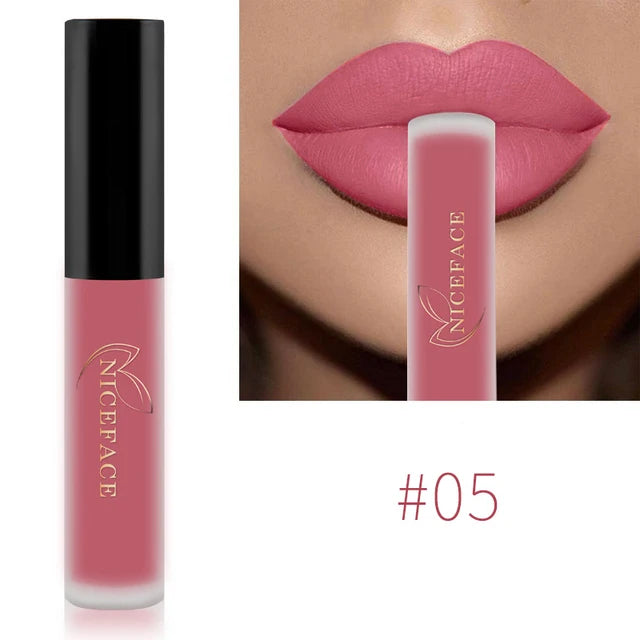 Batom Líquido Matte 34 Cores | À Prova d'Água para Lábios Perfeitos