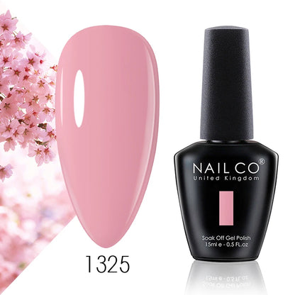 Verniz Gel NAILCO 15ml Série Vermelho Escuro – Cores Glitter UV Manicure Profissional Semi-Permanente