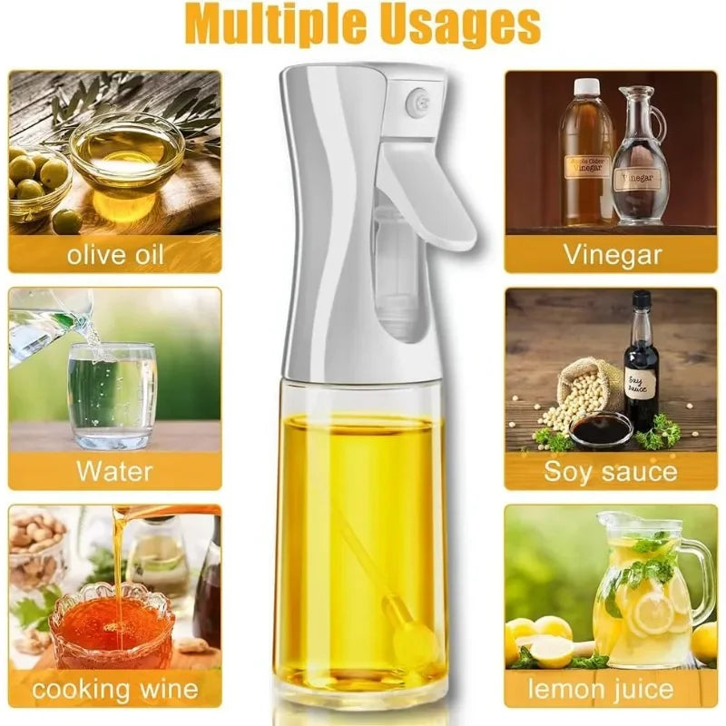 Spray de Óleo para Cozinha - Pulverizador Dispensador Azeite Reutilizável Grau Alimentar Vinagre