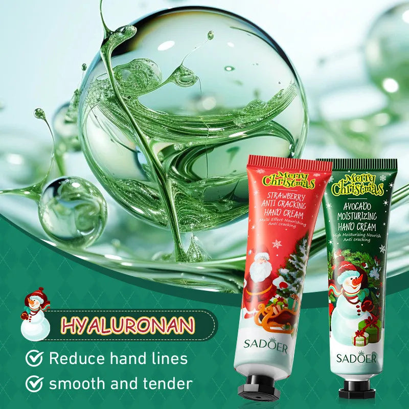 Kit 5 Cremes de Mãos SADOER Hidratante Anti-Rachaduras – Presente Natal Caixa Oferta Nutritivo
