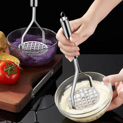 Espremedor de Batata em Aço Inoxidável Manual - Abacate, Abóbora | Utensílio Cozinha